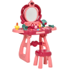 HOMCOM Kinderschminktisch Mit Zubehör, Musikstücke, 2 Schubladen Weinrot, Rosa -Kinderspielzeug Geschäft homcom kinderschminktisch mit zubehoer musikstuecke 2 schubladen weinrot rosa a330337