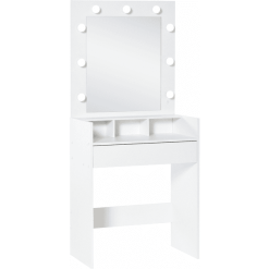 HOMCOM Schminktisch LED Beleuchtung Weiß