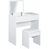 HOMCOM Schminktisch Mit Klappspiegel Und Hocker Weiß -Kinderspielzeug Geschäft homcom schminktisch mit klappspiegel und hocker weiss a380688