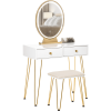 HOMCOM Schminktisch Miteinstellbarer LED-Beleuchtung Weiß 1 HOMCOM Schminktisch Miteinstellbarer LED-Beleuchtung Weiß -Kinderspielzeug Geschäft homcom schminktisch miteinstellbarer led beleuchtung weiss a360595