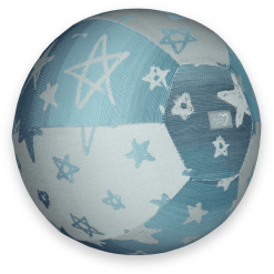 Hoppediz Kinderball Luftballon-Hülle Singapur Blue