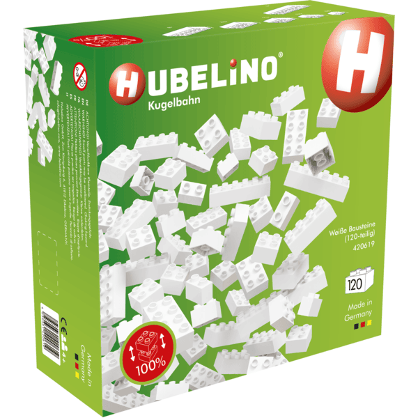 HUBELINO® Bausteine - 120 Teiliges Set, Weiß 3 HUBELINO® Bausteine - 120 Teiliges Set, Weiß