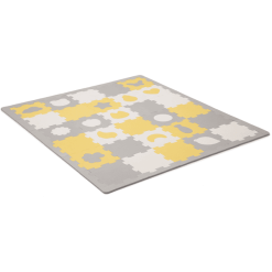 Kinderkraft Puzzlematte LUNO SHAPES, Gelb