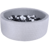 Knorr Toys® Bällebad Soft - "Cosy Geo Grey" - 300 Balls Grey/creme Grau