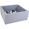 Knorr Toys® Bällebad Soft Eckig "Grey" - 100 Balls Grey/white Grau