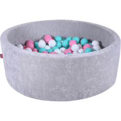 Knorr Toys® Bällebad Soft Grey 300 Balls Rose/creme/lightblue