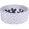 Knorr Toys® Bällebad Soft - "Grey White Clouds" - 300 Balls Grey/creme