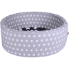 Knorr Toys® Bällebad Soft - "Grey White Dots" - 100 Balls Grey/creme Grau
