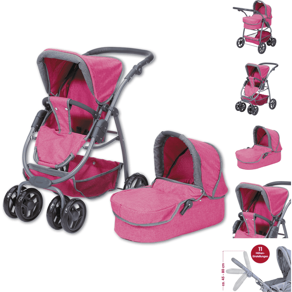 Knorr Toys® Puppenwagen Coco - "berry" Rosa 3 Knorr Toys® Puppenwagen Coco - "berry" Rosa