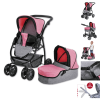 Knorr Toys® Puppenwagen Coco - "jeans Grey" Grau