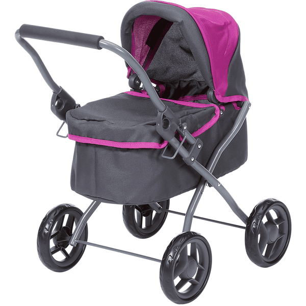 Knorr Toys® Puppenwagen Mini Lili - "tec Purple" Grau 3 Knorr Toys® Puppenwagen Mini Lili - "tec Purple" Grau