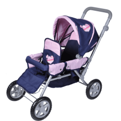 Knorr Toys® Zwillingspuppenwagen BigTwin - "My Little Princess" Blau