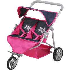 Knorr Toys® Zwillingspuppenwagen Duo - "diadem" Blau