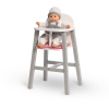 MUSTERKIND® Puppenhochstuhl Viola, Grau/weiß/altrosa