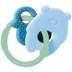 Nattou Beißring Bär & Ente Grün