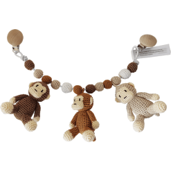 NatureZoo Of Denmark Gehäkelte Kinderwagenkette - Affenbande