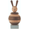 OYOY Holzspielzeug Wooden Stacking Rabbit Nature Dark