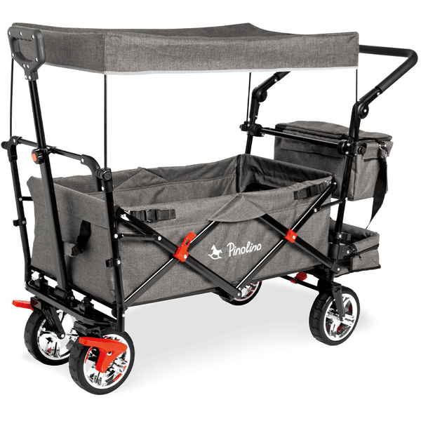 Pinolino Klappbollerwagen AddPlus Mit Bremse, Grau Meliert 3 Pinolino Klappbollerwagen AddPlus Mit Bremse, Grau Meliert