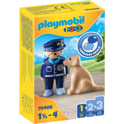 PLAYMOBIL® 1 2 3 Polizist Mit Hund