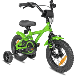 PROMETHEUS BICYCLES® GREEN HAWK Kinderfahrrad 12" , Grün & Schwarz Ab 3 Jahre Mit Stützräder