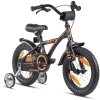 PROMETHEUS BICYCLES® Kinderfahrrad 14 Zoll Schwarz Matt & Orange