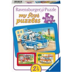 Ravensburger My First Puzzle - Rahmenpuzzle Tiere Im Einsatz, 3x6 Teile