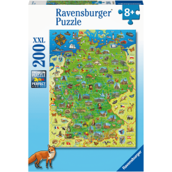 Ravensburger Puzzle XXL 100 Teile - Bunte Deutschlandkarte