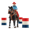 Schleich® Barrel Racing Mit Cowgirl 42576