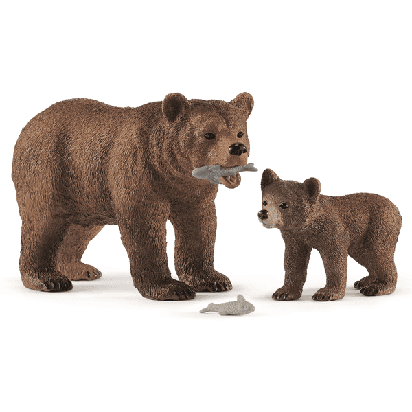 Schleich® Grizzlybär-Mutter Mit Jungem 42473 3 Schleich® Grizzlybär-Mutter Mit Jungem 42473