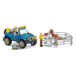 Schleich® Spielset Geländewagen Mit Dino-Außenposten 41464