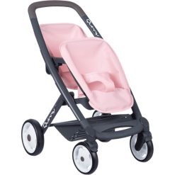Smoby Quinny Zwillings-Sportpuppenwagen Rosa/grau