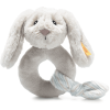 Steiff Soft Cuddly Friends Hoppie Hase Greifling Mit Rassel, Hellgrau -Kinderspielzeug Geschäft steiff soft cuddly friends hoppie hase greifling mit rassel hellgrau a311599
