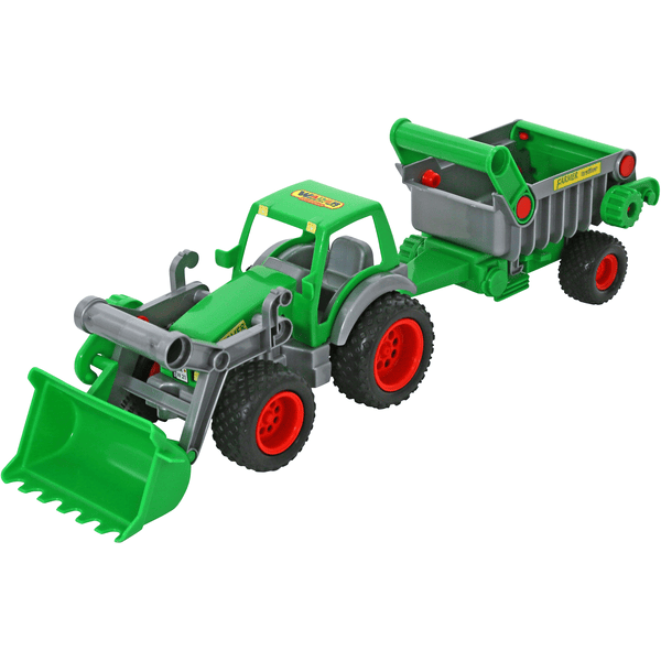 WADER QUALITY TOYS Farmer Technic Traktor Mit Frontschaufel Und Kippanhänger 3 WADER QUALITY TOYS Farmer Technic Traktor Mit Frontschaufel Und Kippanhänger